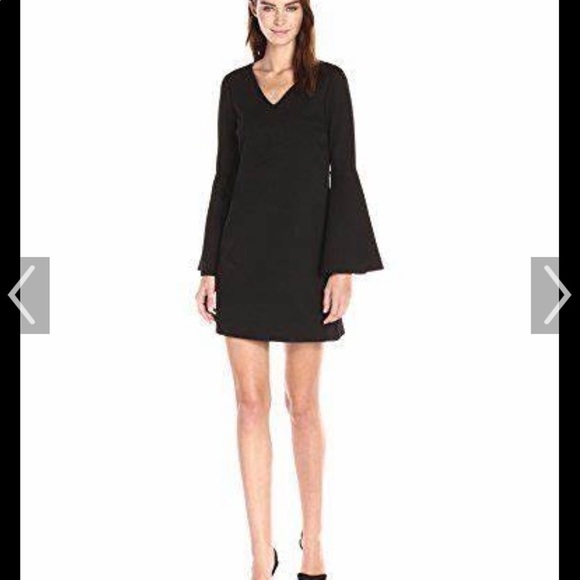 Cynthia Steffe little black bell sleeve sheath dress - Picture 5 of 7
